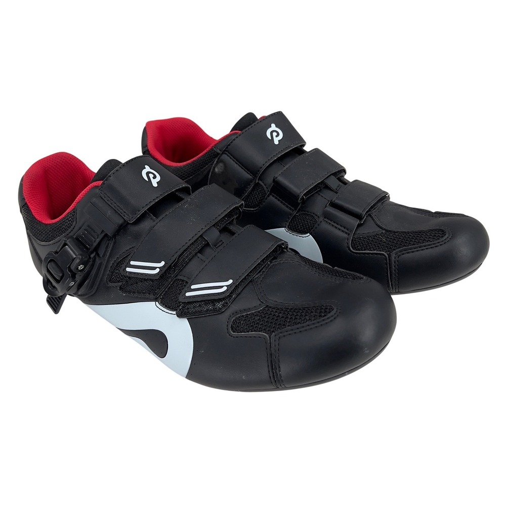 Peloton Cycling Shoes Men EU 45 US 11 Black Red Delta Cleats Ratchet PL-SH-B-45‎